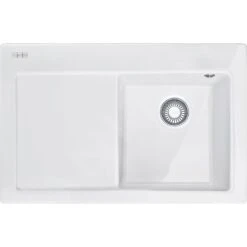 Franke Mythos - Fregadero De Cerámica MTK 611-78/7, 780x510 Mm, Glacier 124.0433.384