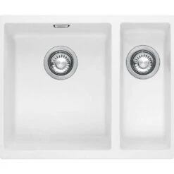 Franke Sirius - Fregadero De Tectonite SID 160/2, 560x440 Mm, Blanco 125.0363.803