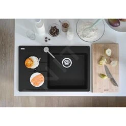 Franke Centro - Fregadero De Fragranite CNG 611-78 TL/7, 780x500 Mm, Negro Mate 114.0637.506 -Franke add8278ab573efa32b818ce8