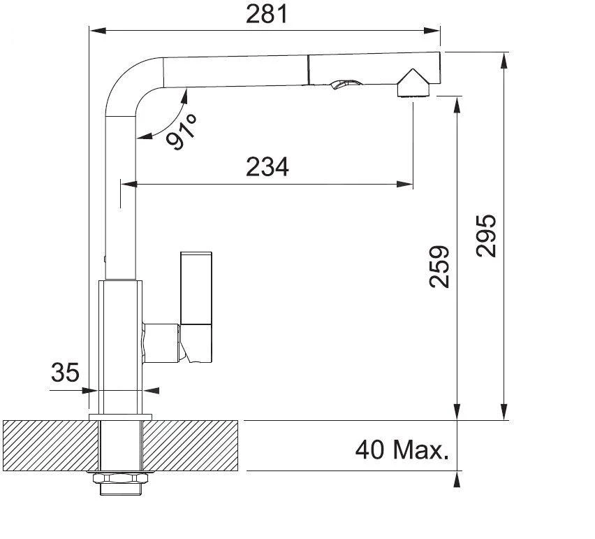 Franke Grifería - Grifo De Fregadero FG 0392.424, Cromo/cachemira 115.0392.362 4 Franke Grifería - Grifo De Fregadero FG 0392.424, Cromo/cachemira 115.0392.362 - Imagen 2