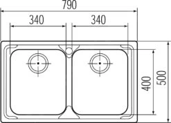 Franke Logica - Fregadero De Acero Inoxidable LLX 620, 790x500 Mm 101.0199.870 -Franke b3e5f2d15bba26e384b3d5a6