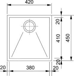 Franke Planar - Fregadero De Acero Inoxidable PPX 110-38, 420x450 Mm 122.0203.472 7 Franke Planar - Fregadero De Acero Inoxidable PPX 110-38, 420x450 Mm 122.0203.472 -Franke b45b7c78920ecf96b8811dc0