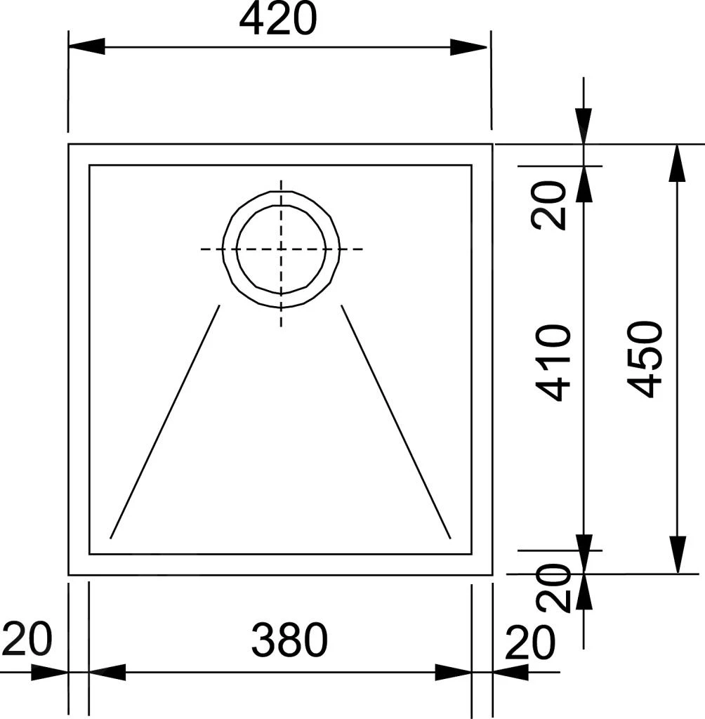 Franke Planar - Fregadero De Acero Inoxidable PPX 110-38, 420x450 Mm 122.0203.472 4 Franke Planar - Fregadero De Acero Inoxidable PPX 110-38, 420x450 Mm 122.0203.472 - Imagen 2