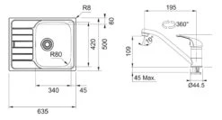 Franke Conjuntos De Cocina - Conjunto N76, Fregadero De Acero Inoxidable SKN 611-63 Y Grifo FB 250.031, Acero Inoxidable/cromo 101.0618.837 -Franke b510415fd1d2b02cc65f0906