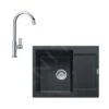 Franke Conjuntos De Cocina - Conjunto De Cocina G165, Fregadero De Fragranite MRG 611-62 Y Grifo FP 0408.031, Onyx/cromo 114.0587.924 -Franke b93e8f1ba9566b1a326da26b