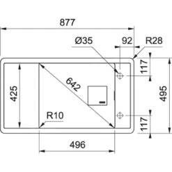 Franke Fresno - Fregadero De Fragranite FSG 611-88, 877x495 Mm, ónix 114.0616.906 -Franke baa804f9fa60988eadf2d668