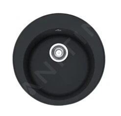 Franke Rondo - Fregadero De Fragranite ROG 610, Diámetro 510 Mm, ónix 114.0283.879