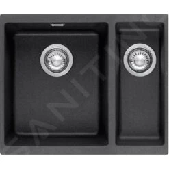 Franke Sirius - Fregadero De Tectonice SID 160-2, 560x440 Mm, Negro 125.0363.804