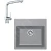 Franke Conjuntos De Cocina - Conjunto De Cocina T13, Fregadero De Tectonite SID 610 Y Grifo Samoa, Gris/cromo 143.0650.597