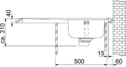 Franke Neptun - Fregadero De Acero Inoxidable NEX 611/7, 860x510 Mm 101.0120.272 -Franke c7626d7b3bde095ef1313a97