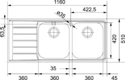 Franke Neptun - Fregadero Acero Inoxidable NEX 621/7, 1160x510 Mm 101.0120.274 -Franke c8a24a3b4b9e8ef88c4d2fd1 1