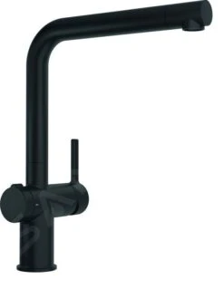 Franke Active - Grifo De Fregadero FN 5350.901, Con Control De Desagüe Twist, Negro Mate 115.0669.768