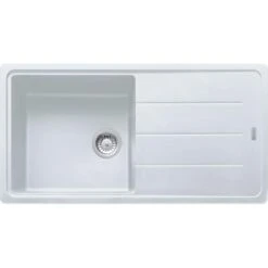 Franke Basis - Fregadero De Fragranite BFG 611, 970x500 Mm, Blanco De Hielo 114.0285.303