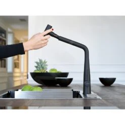 Franke Icon - Grifo De Fregadero FG 5188.901 Con Caño Extraíble, Negro Mate 115.0625.190 -Franke dae46f76f275866aa5c493fb