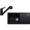 Franke Conjuntos De Cocina - Conjunto De Cocina G122, Fregadero De Fragranite BSG 611-78/39, ónix + Grifo FC 9547.071, Cromo/ónix 114.0441.181