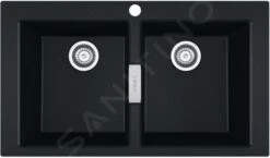 Franke Sirius 2.0 - Fregadero De Tectonite S2D 620-86, 860x500 Mm, Negro 143.0637.161