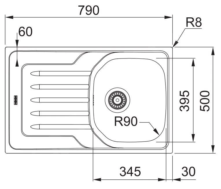 Franke Onda - Fregadero OLL 611-79, 790x500 Mm, Acero Inoxidable/estructura Tejida 101.0613.121 4 Franke Onda - Fregadero OLL 611-79, 790x500 Mm, Acero Inoxidable/estructura Tejida 101.0613.121 - Imagen 2