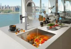 Franke Grifos De Filtrado - Grifo De Fregadero Vital Tap Con Unidad De Filtración, Brazo Flexible Y Ducha, Cromo/gun Metal 120.0621.230 -Franke e5f18ccf3354de48ef861f3b