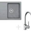 Franke Conjuntos De Cocina - Conjunto De Cocina G54, Fregadero De Granito BFG 611-62, Piedra Gris + Grifo FG 650, Cromo 114.0323.813 -Franke f07f755d672b6b0c31b0a176