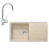 Franke Conjuntos De Cocina - Conjunto De Cocina G134, Fregadero De Fragranite BFG 611 Y Grifo FC 650.031, Sahara/cromo 114.0510.308