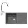 Franke Conjuntos De Cocina - Conjunto De Cocina G134, Fregadero De Fragranite BFG 611 Y Grifo FC 650.031, Roca Gris/cromo 114.0510.309