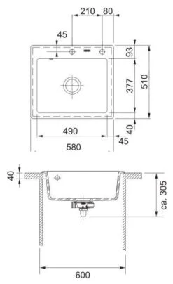 Franke Mythos - Fregadero De Cerámica MTK 610-58, 580x510 Mm, Graphit 124.0335.850 -Franke f8ad55d5d21e9e565bbedf46 2